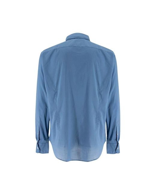 Fedeli Blue Casual Shirts for men