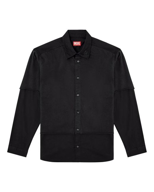DIESEL Blue Shirt S-Gaston-O for men