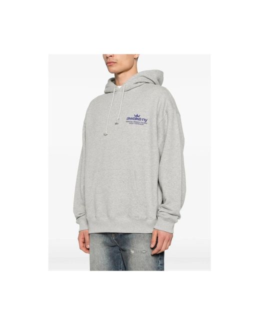 AWAKE NY Gray Hoodies for men