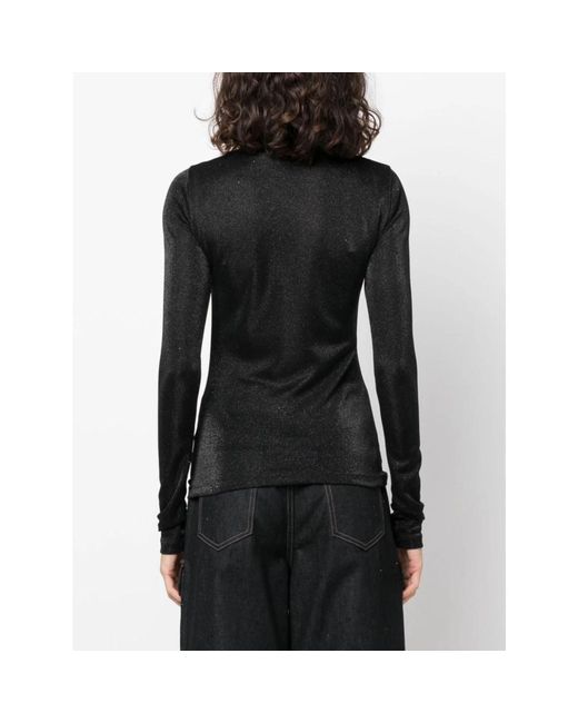 MSGM Black Schwarze bluse,long sleeve tops