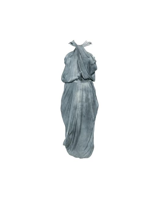 Uma Wang Agnes Gedrapeerde Midjurk in het Blue