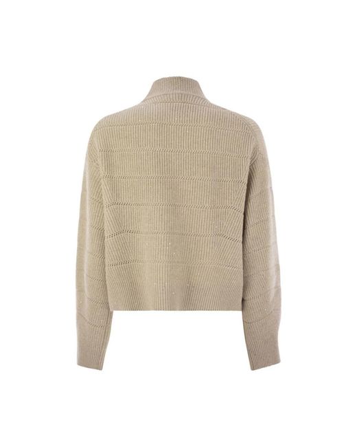 Turtlenecks di Brunello Cucinelli in Natural