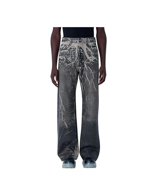 Rick Owens Gray Wide Jeans for men