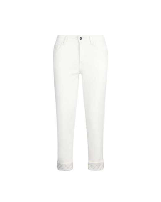 Liu Jo White Cropped Trousers