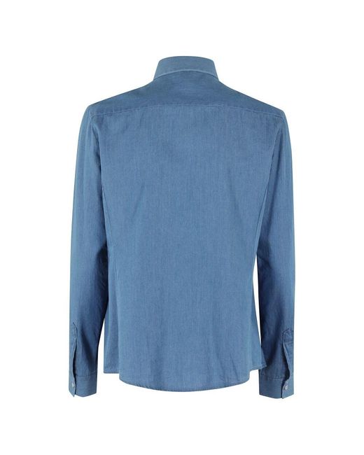 Fay Blue Slim fit hemd