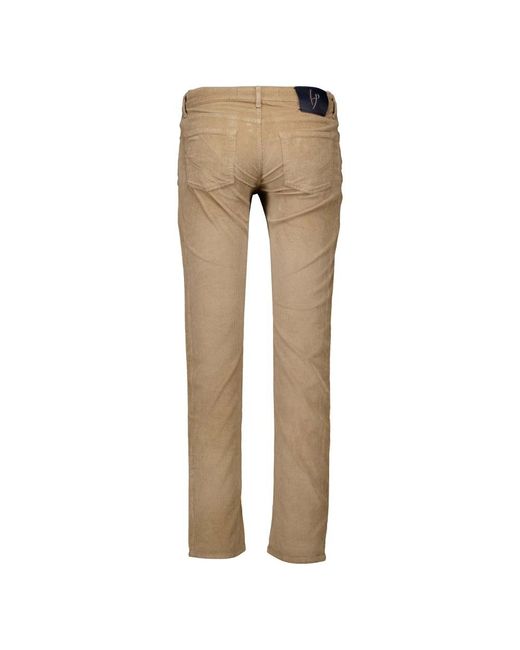 Hand Picked Natural Straight Trousers for men
