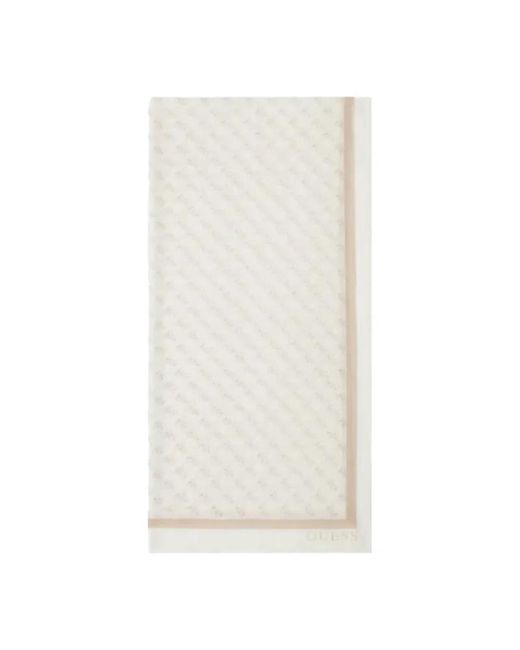 Guess Elegant Logo Sjaal in het White