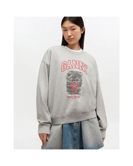 Ganni Gray Sweatshirts