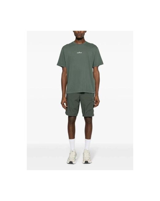 Stone Island Green Casual Shorts for men