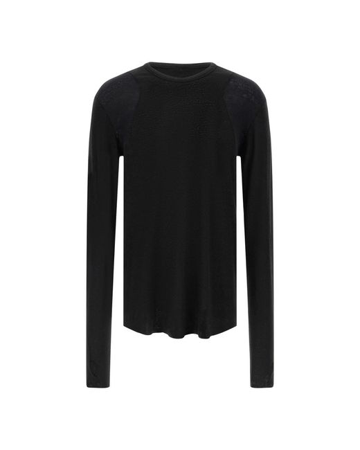Thom Krom Black Long Sleeve T-Shirts for men