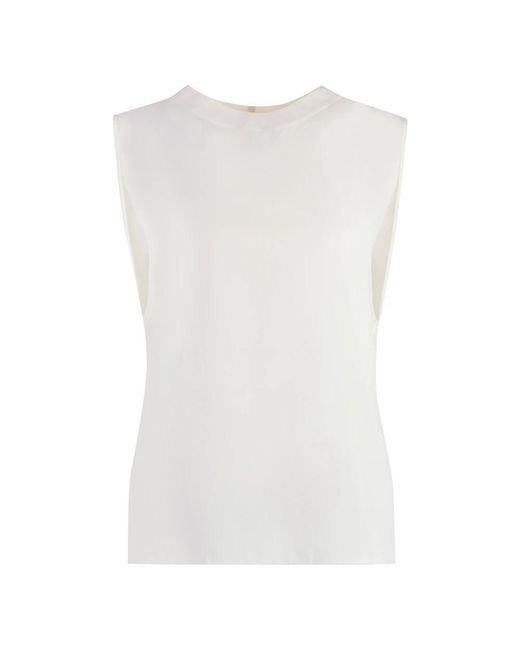 Saint Laurent White Sleeveless Tops