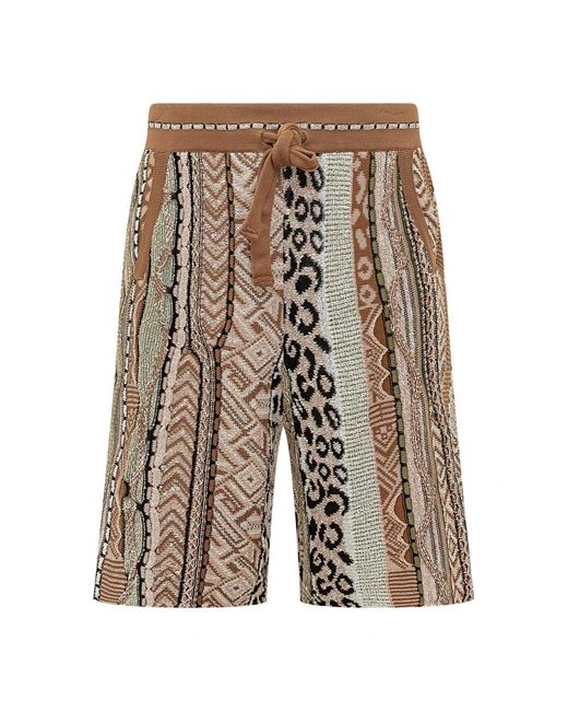 Laneus Brown Casual Shorts for men