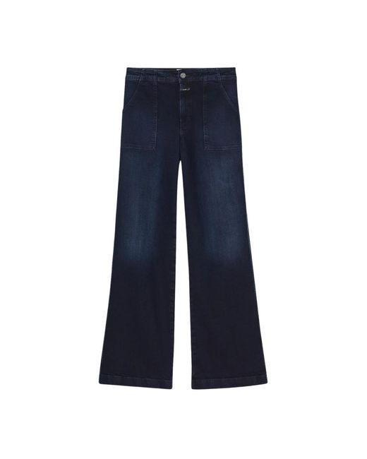 Closed Jeans ,Blauw ,Denim Wijde Jeans in het Blue