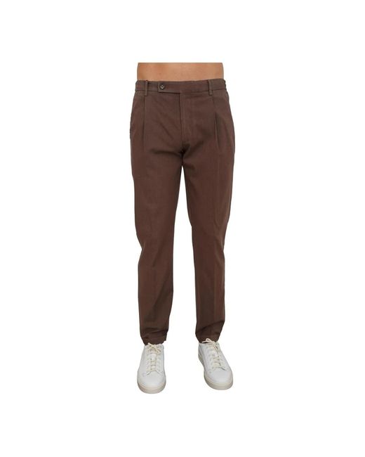 BERWICK 1707 Brown Chinos for men