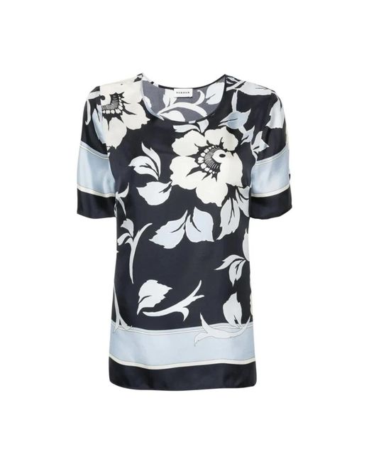 P.A.R.O.S.H. P.A.R.O..H. ,Overhemden ,Veelkleurig ,Fantasia Blouse in het Black