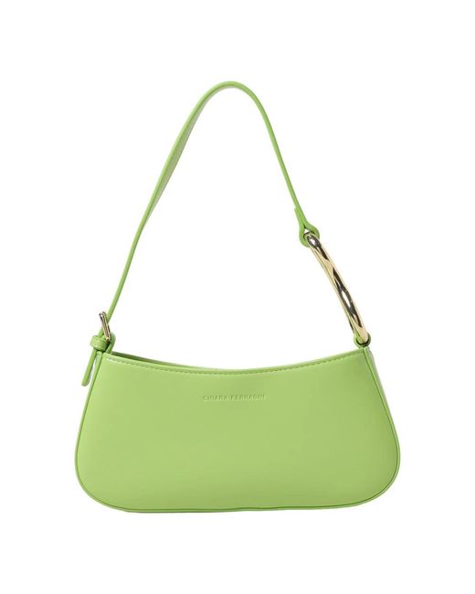 Chiara Ferragni Green Shoulder Bags