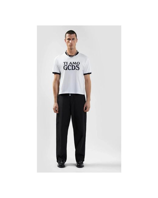 Gcds Black Slim-Fit Trousers for men