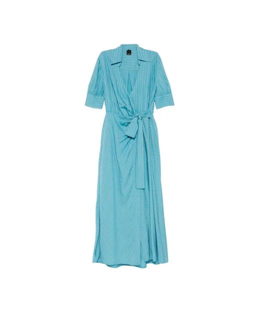 Wrap Dresses Pinko en coloris Blue