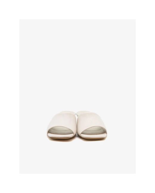 Halmanera White Heeled Mules
