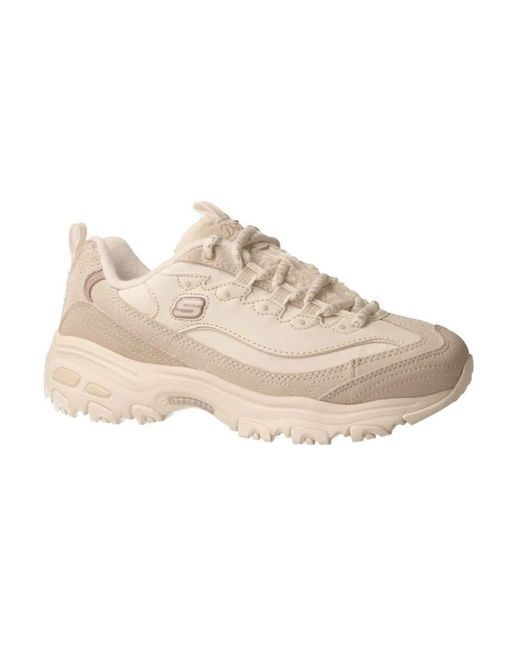 Skechers Natural Weiße und sandfarbene moderne sneaker