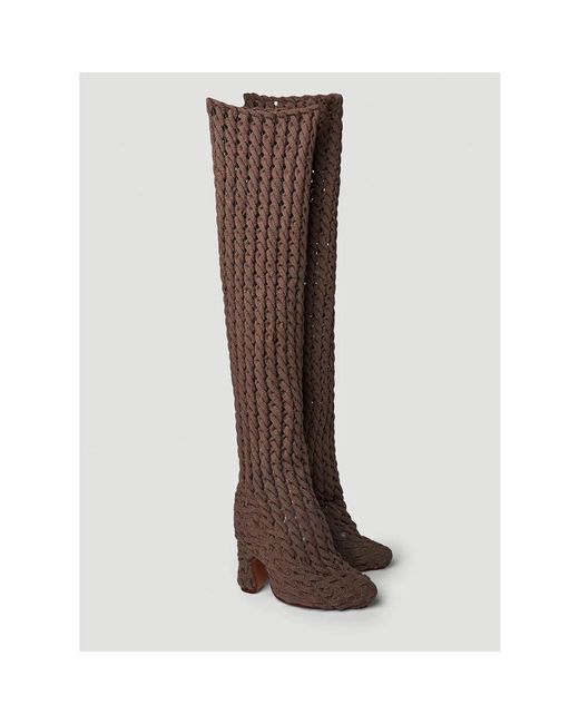 Isa Boulder Brown Over-Knee Boots