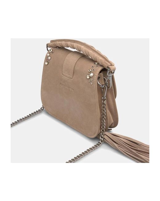 Alma En Pena. Brown Handtasche mit strasssteinen