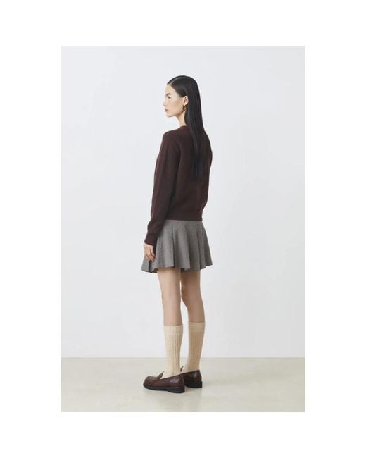 Suncoo Geruite Mini Rok in het Black