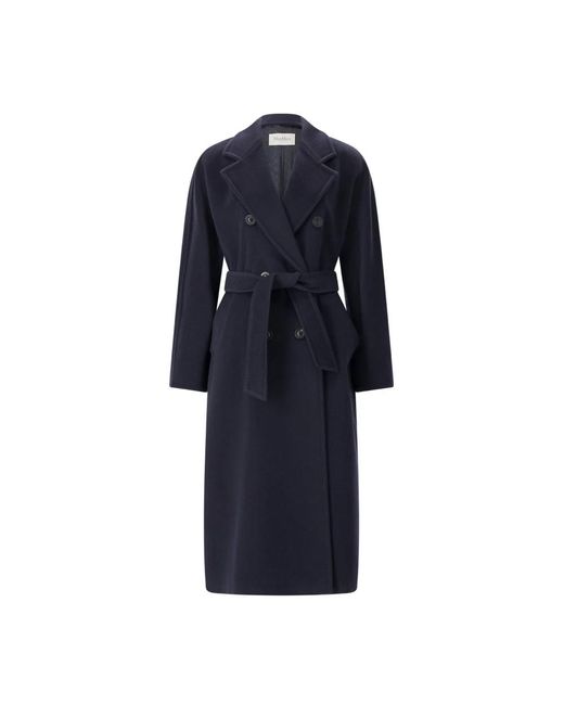 Max Mara Blue Belted Coats