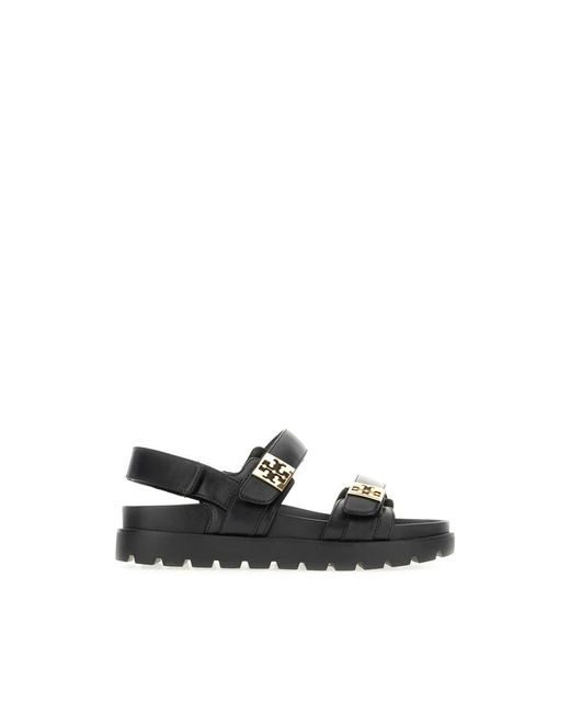 Tory Burch Black Flat Sandals