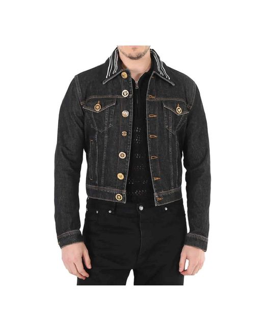 Jackets > denim jackets Versace pour homme en coloris Black