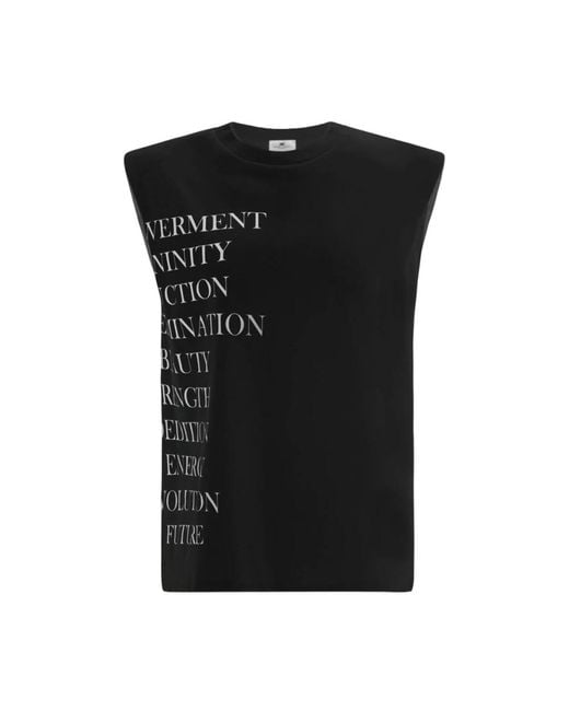 Elisabetta Franchi Black Sleeveless Tops