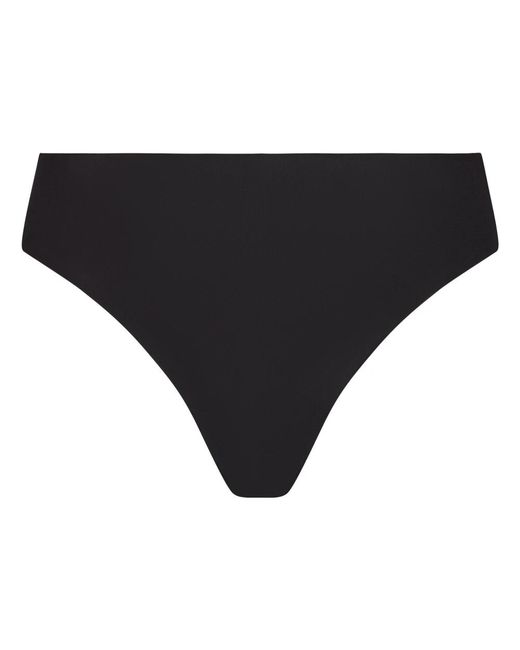 ÉTERNE Ondergoed ,Zwart ,Nylon Low Rise Thong in het Black