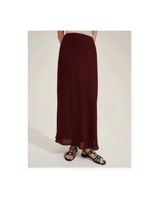 Marella Purple Bordeaux Leinenrock Desio