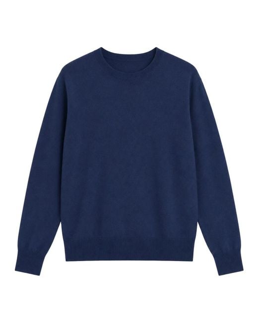 Kangra Blue Round-Neck Knitwear