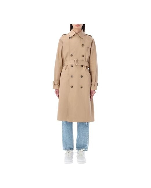 A.P.C. Jassen ,Katoen Greta Trench Coat Buitenkleding in het Natural