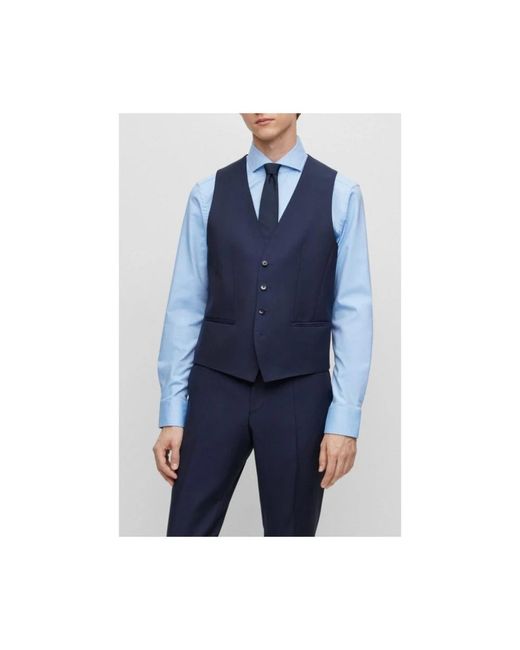 Boss Blue Single Breasted Suits for men