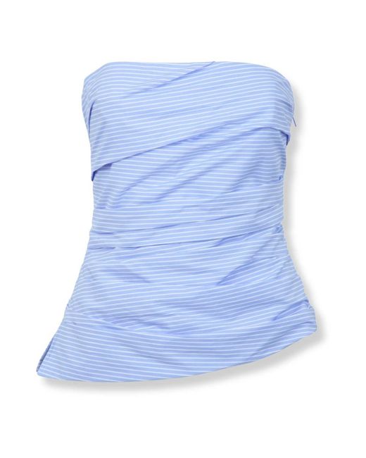 Jonathan Simkhai Blue Sleeveless Tops
