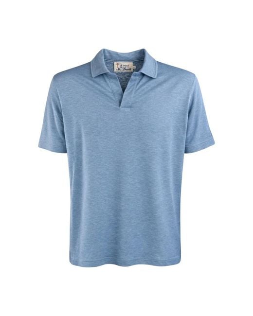 Mc2 Saint Barth Blue Polo Shirts for men