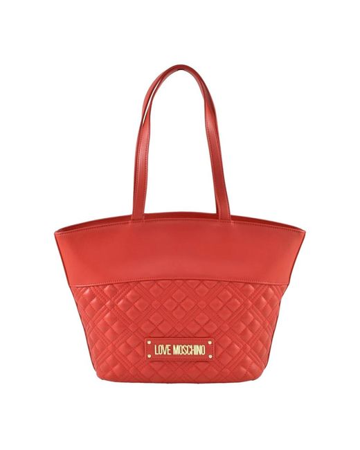 Sac à Main Love Moschino Rouge Et Noir Préporté - Style YSL - Bandoulière Taille Large - Occasion