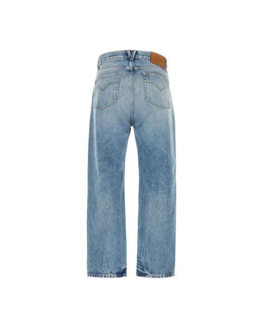 Versace Blue Straight Jeans for men