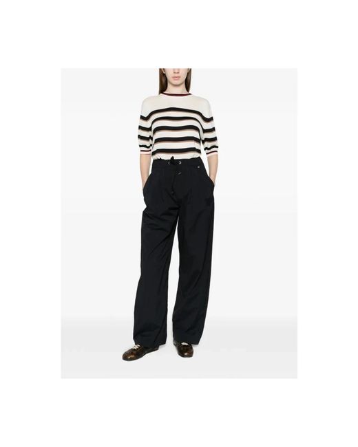 Herno Black Wide Trousers