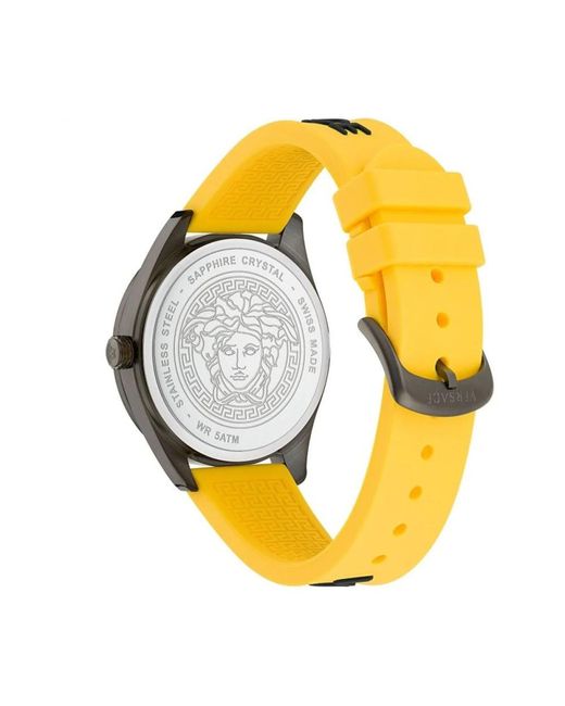 Versace Armbanduhr v-vertical gelb, schwarz 42 mm ve3h00222 in Metallic für Herren