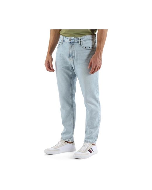 Calvin Klein Dad fit cropped jeans fünf taschen in Blue für Herren