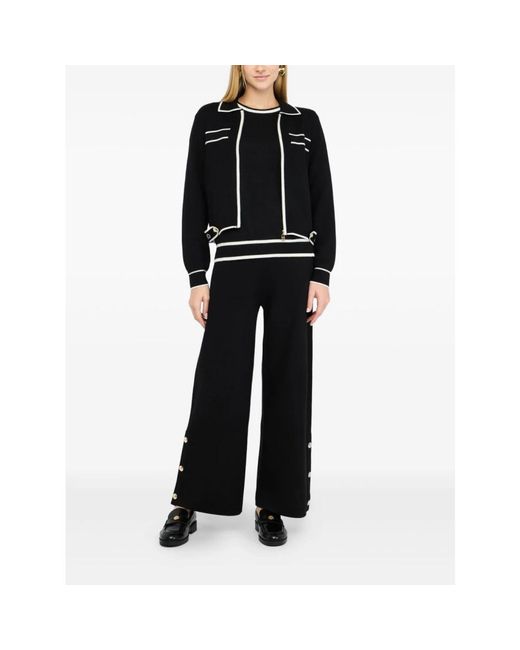 Liu Jo Truien & Vesten ,Zwart ,Zwarte Sweater Collectie in het Black