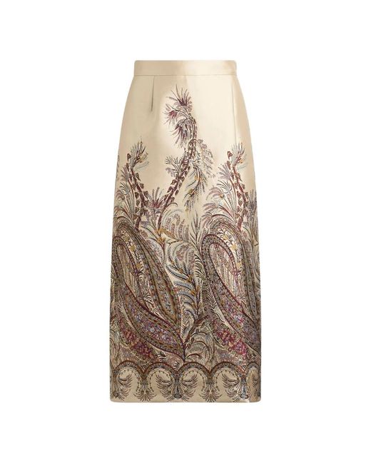 Midi Skirts Etro en coloris Natural