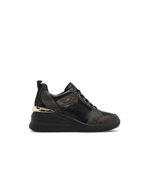 Liu Jo Black Stylische Sneakers Mit Großflächigem Design