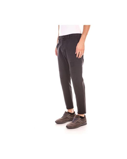 Daniele Alessandrini Gray Slim-Fit Trousers for men