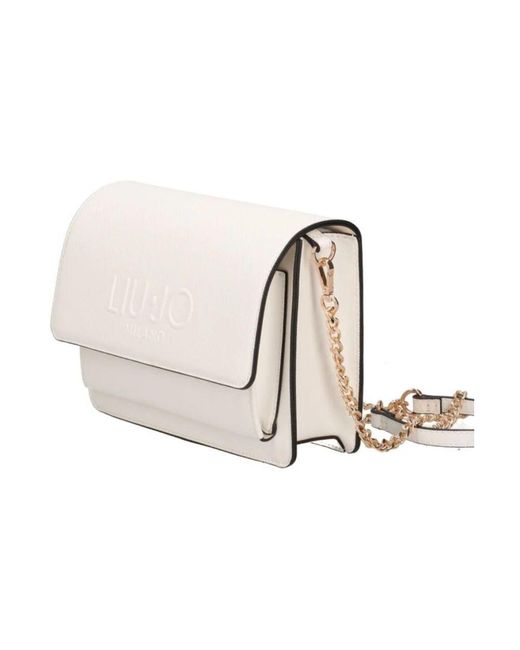 Liu Jo Natural Stilvolle schultertasche mit logodetail
