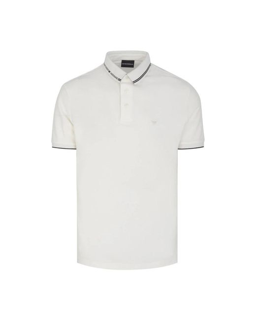 Emporio Armani White Polo Shirts for men
