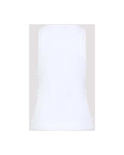 Simone Rocha White Sleeveless Tops